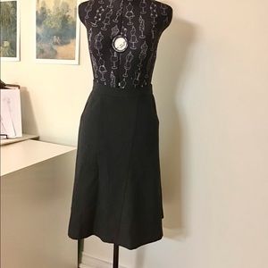 Jacob Charcoal grey lined  A-line gored skirt. Size 9/10